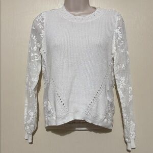 NAF NAF paris white womens sweater size Small